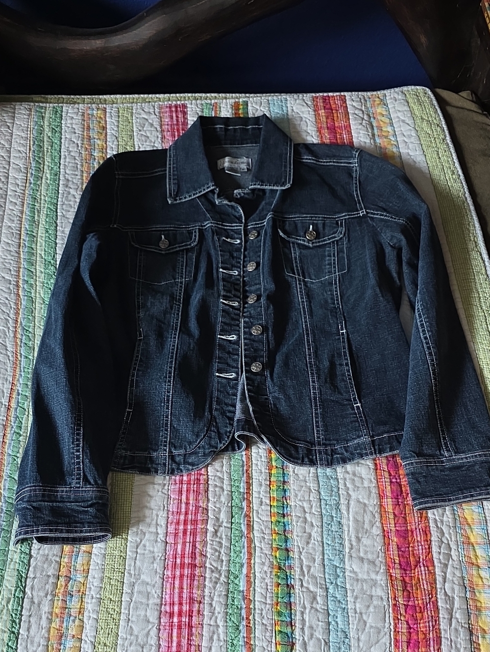 Dark Wash Denim Jacket - Classic Women's Jean Coat